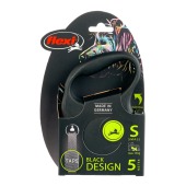 Рулетка BLACK DESIGN S (5 м, 15 кг) ремень, серебро, FLEXI