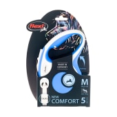 Рулетка COMFORT M (5 м, до 25 кг) ремень, синий, FLEXI