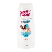 WELLROOM шампунь антибактериальный с 4% хлоргексидином для кошек и собак, 400 мл