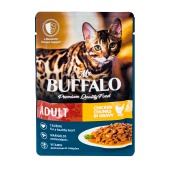 MR. BUFFALO ADULT пауч для взрослых кошек (ЦЫПЛЕНОК, СОУС), 85 г