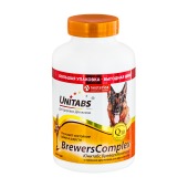 UNITABS BreversComplex c Q10 для кожи и шерсти для крупных собак, 200 табл