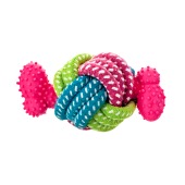 Игрушка WOGY Косточка 10 см с клубком 6 см для собак, микс