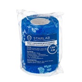Бандаж самофиксирующийся STARLAB 7,5 см * 4,5 м с горькой пропиткой, синий