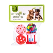 Набор игрушек для кошек, микс, 4 шт, NUNBELL