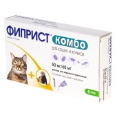 ФИПРИСТ КОМБО капли для кошек и хорьков, 1 пипетка (Годен до 31.01.2027 г.)