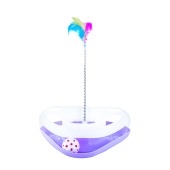Игрушка WOGY Треугольник (26 * 7 см) с дразнилкой перья h-33 см, и шариком 4 см