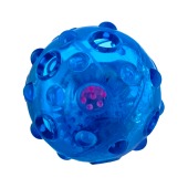 Игрушка мяч с отверстиями (d-7,5 см) для собак, мигает, NUNBELL