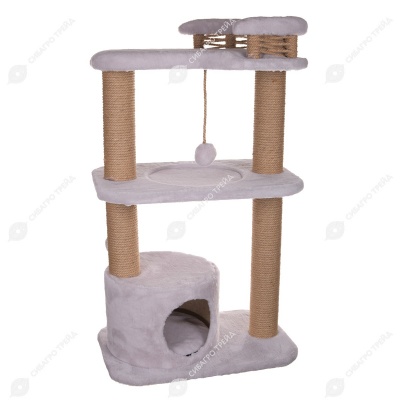 Домик-когтеточка КАПРИЗ 1 (40 * 70 * 110 см), BLACK CAT