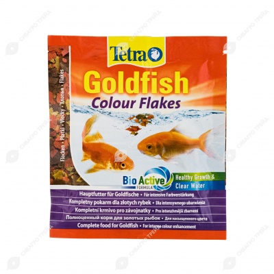 TETRA GOLDFISH COLOUR FLAKES корм для золотых рыбок для улучшения окраски в виде хлопьев, 12 г