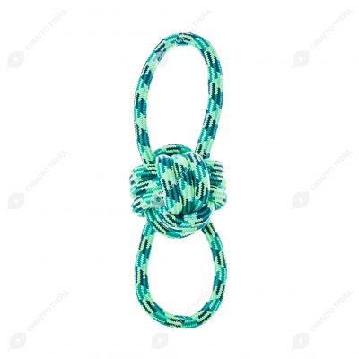 Игрушка канат мяч с 2-мя петлями (34 * 10 см) для собак, микс, NUNBELL