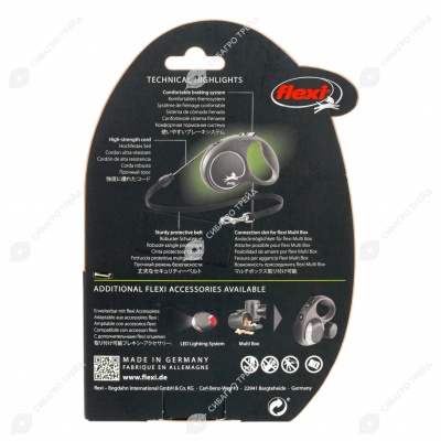 Рулетка BLACK DESIGN M (5 м, 20 кг) трос, розовый, FLEXI