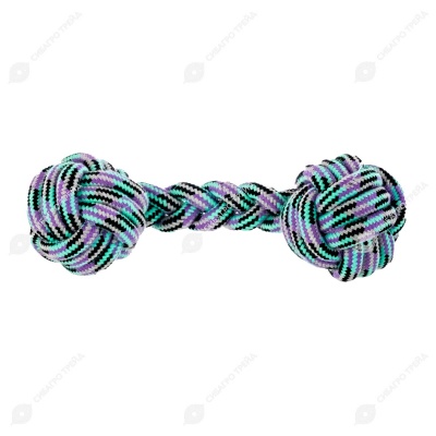 Игрушка гантель плетеная (29 * 8 см) для собак, микс, NUNBELL