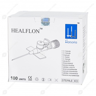 Катетер внутривенный с дополнительным портом G14 оранжевый, 100 шт, HEALFLON