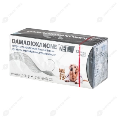 DAMADIOXANONE (ПДО) монофиламентная рассасывающаяся нить (1 * 75 см, 3-0) с иглой 20 мм, 1/2, колющая, 12 шт