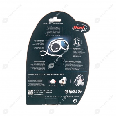 Рулетка COMFORT M (5 м, до 25 кг) ремень, розовый, FLEXI