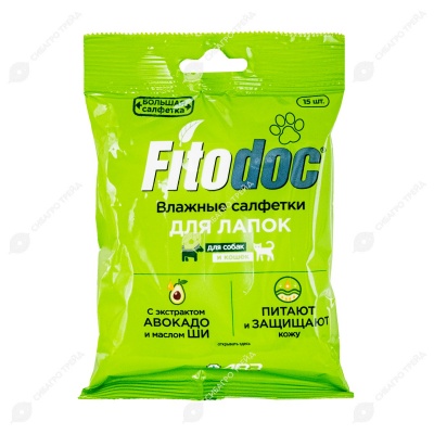 FITODOC влажные салфетки для лап собак и кошек