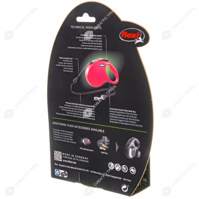 Рулетка CLASSIC M (8 м, 20 кг) трос, синий, FLEXI