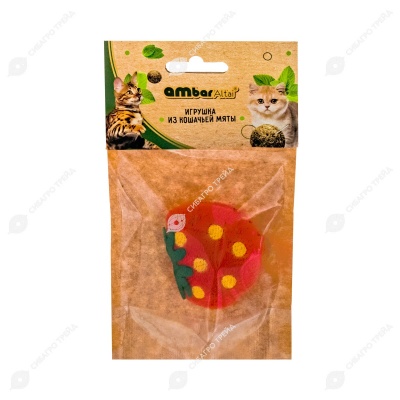Игрушка плюшевая Клубника AMBAR ALTAI с кошачьей мятой