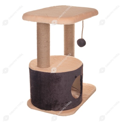 Домик-когтеточка ЛУИЗА 1 (40 * 60 * 85 см),  BLACK CAT