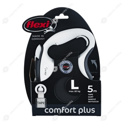 Рулетка COMFORT PLUS L (5 м, 60 кг) ремень, антрацит, FLEXI
