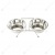 Миски металлические на подставке 2 * 0,35 л, DOGMAN
