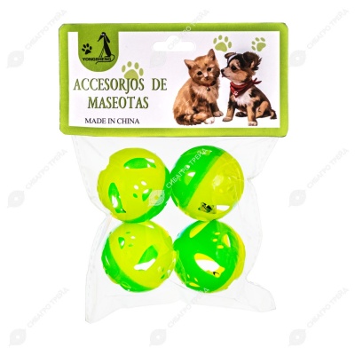 Шарики набор игрушек для кошек ( d=3.5см),  4 шт, NUNBELL