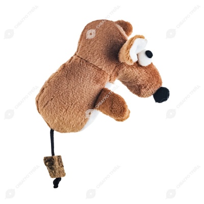 Игрушка WOGY Мышка (13/9 * 9 * 8 см) для кошек с мататаби, мягкая, микс